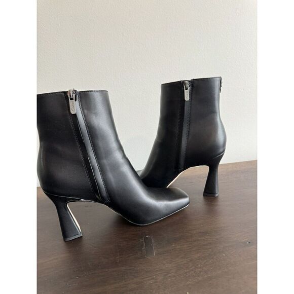 New Sam Edelman Women’s Emma Boots Booties faux Leather Square Toe 9.5 Shoes - Picture 2 of 6